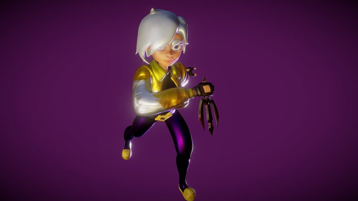 Superhero girl 3D Model