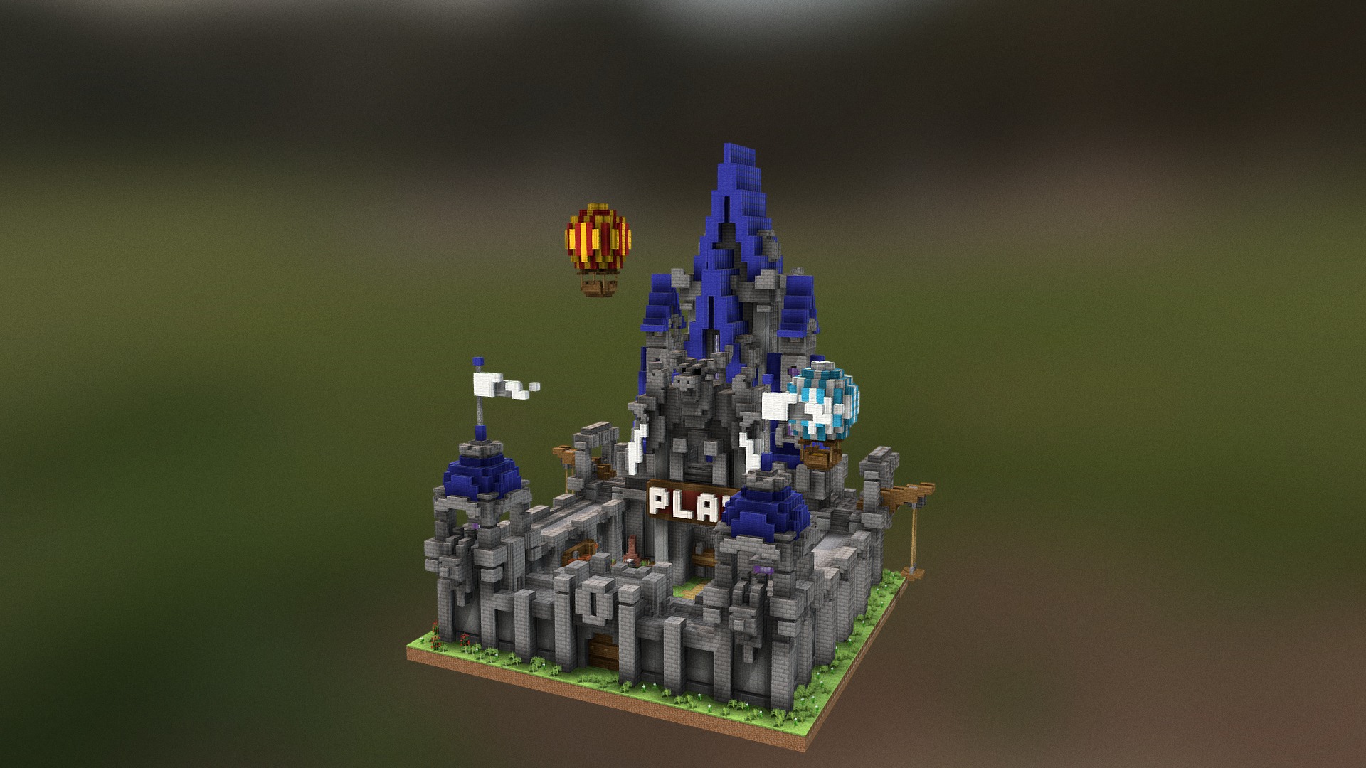 3D model Castle Lobby - This is a 3D model of the Castle Lobby. The 3D model is about a model of a castle.