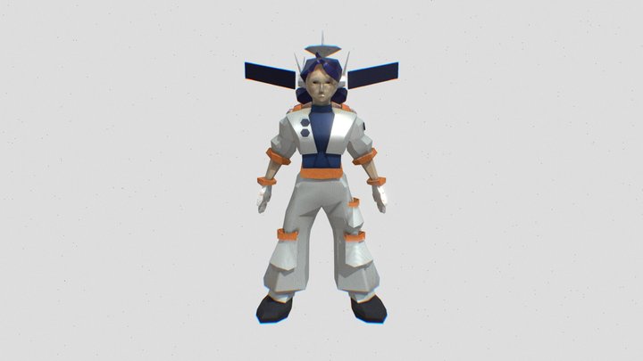 Rouge Astronaut Girl 3D Model