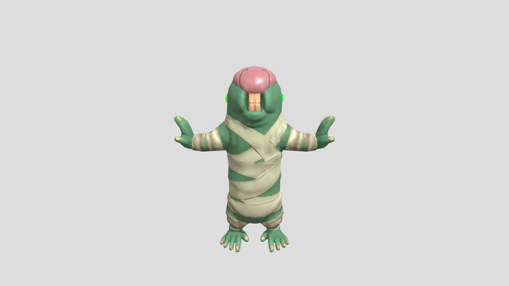 Mole Rat Zombie 3D Model