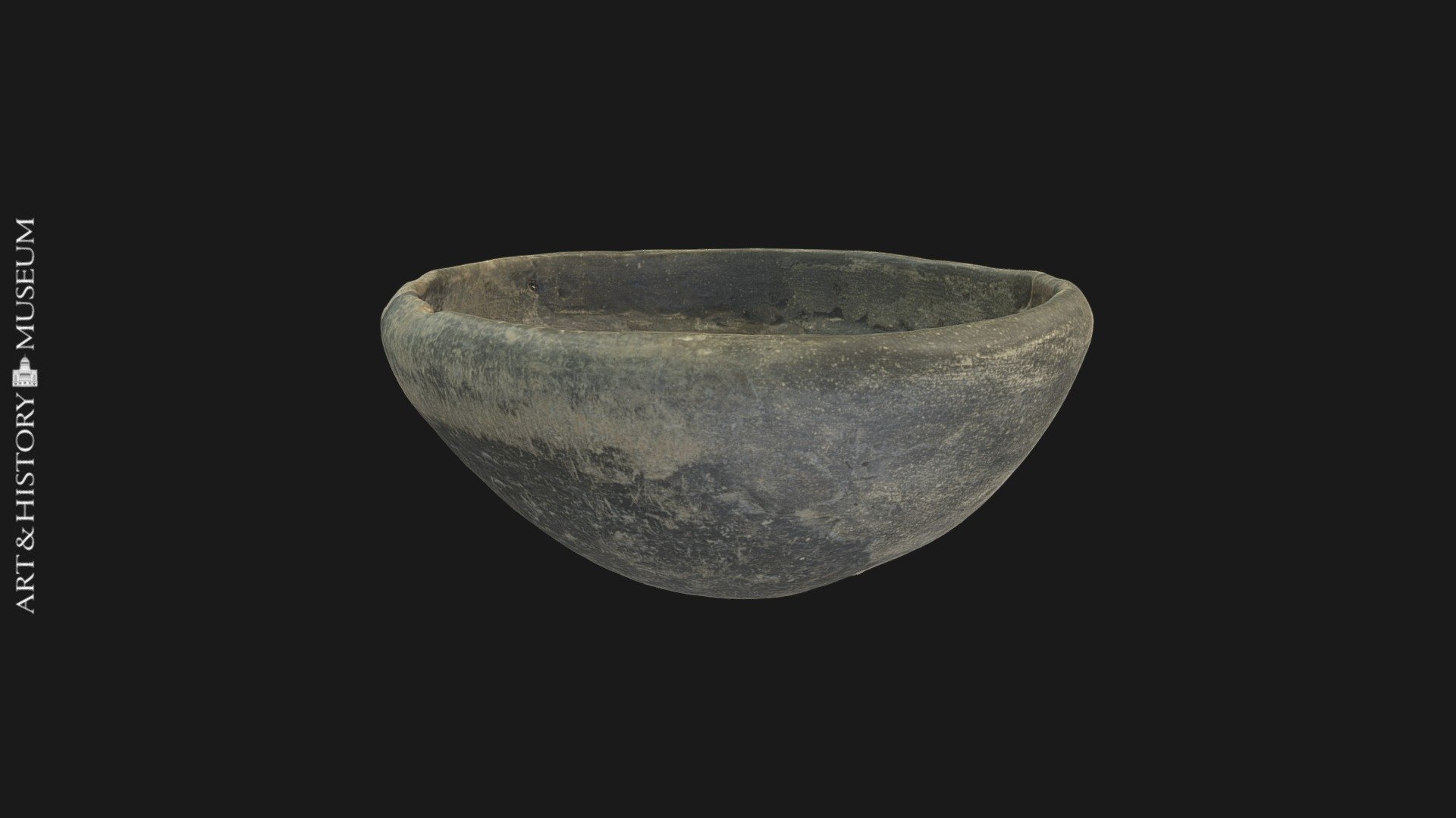 Bowl with conical base and receding rim