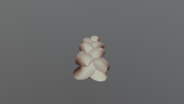 Hair braid piece [seamless] 3D Model