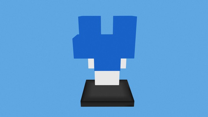Four Blocky Figurine 3D Model
