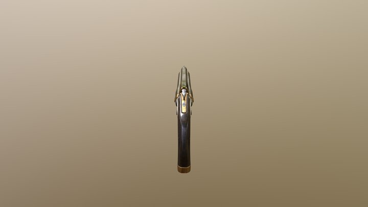 Brass Shotgun 3D Model