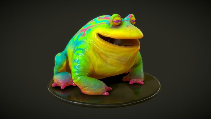 Colorful Frog  Free 3D Model