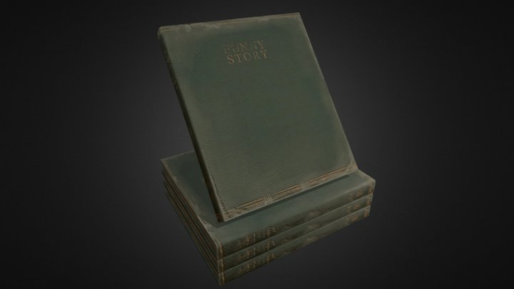 Thin old book (second variant) 3D Model