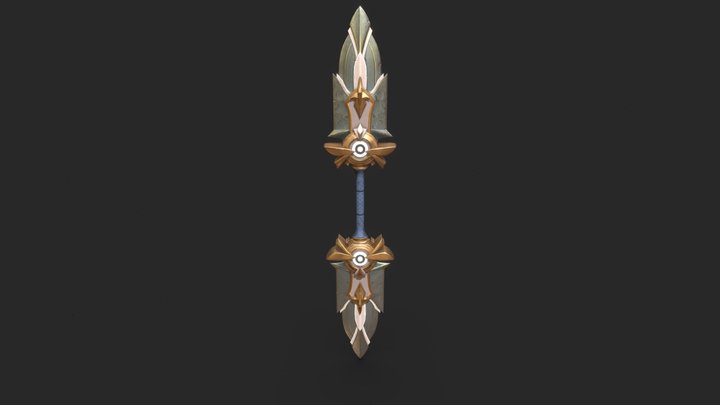 Stylized Spear 6 3D Model