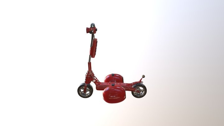 Scooter Scientist Kid 3D Model