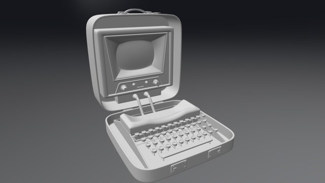 Drone-Laptop "60s" (High Poly) 3D Model