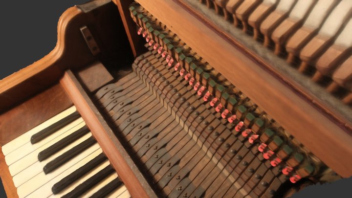 UprightPianoMechanism 3D Model