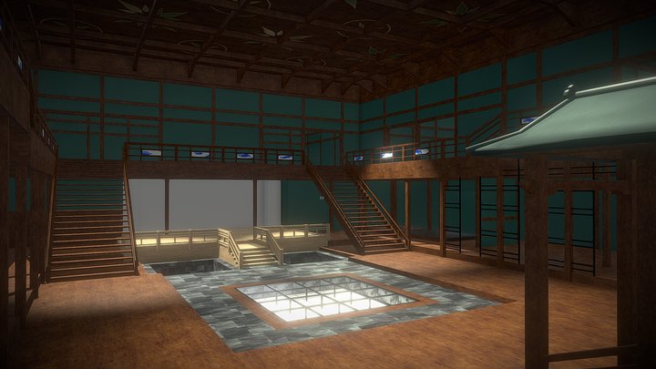 Kill Bill, House of the Blue Leaves (WIP) 3D Model