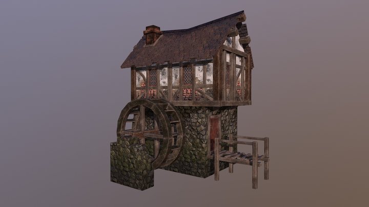 Water Mill 3D Model