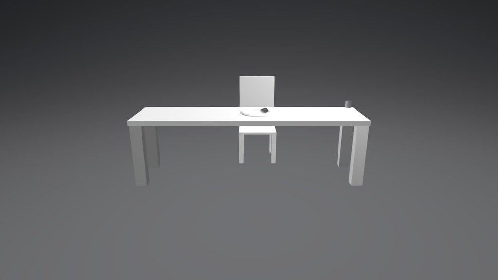 Table And Chair (1st Model) - 3D model by Nick Richel (@nickrichel ...