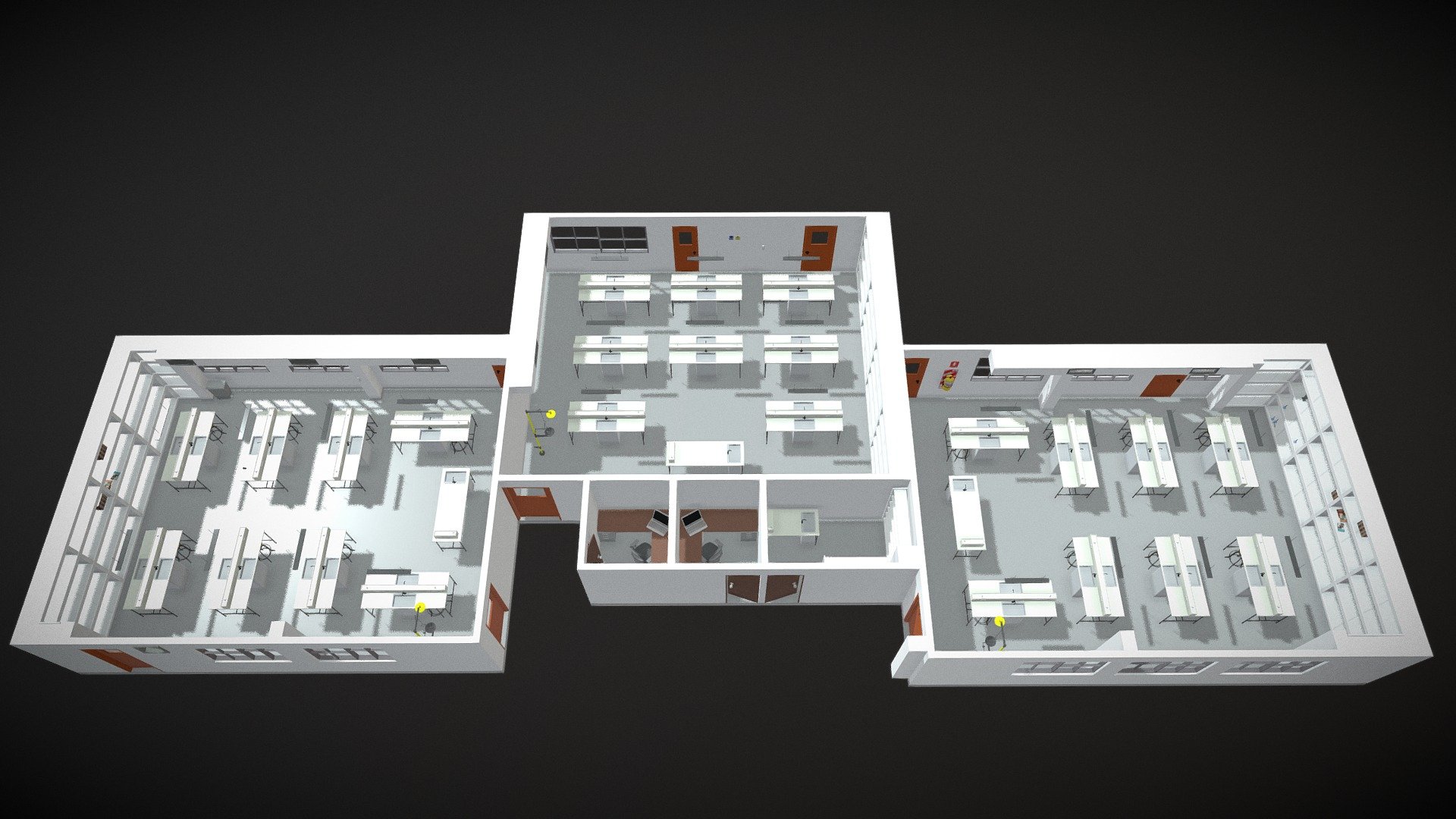 Modelado - Salones de laboratorio