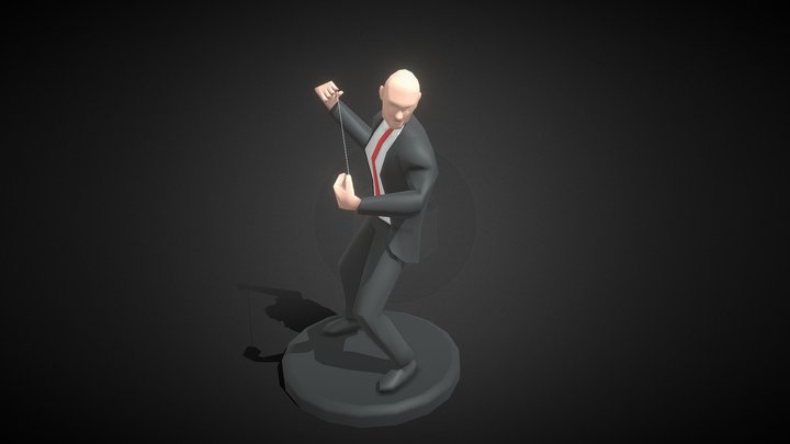 Hitman GO Agent 47 3D Model