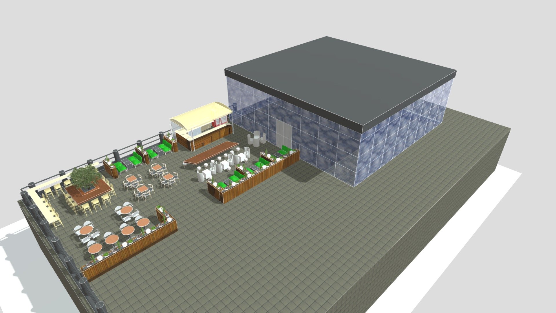 rooftop terrace - 3D model by bir1punct [9a678a2] - Sketchfab