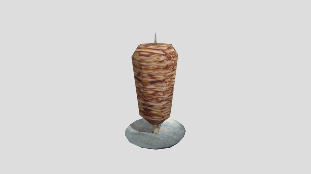 LowPoly shawarma skewer PSX -- سيخ شاورما