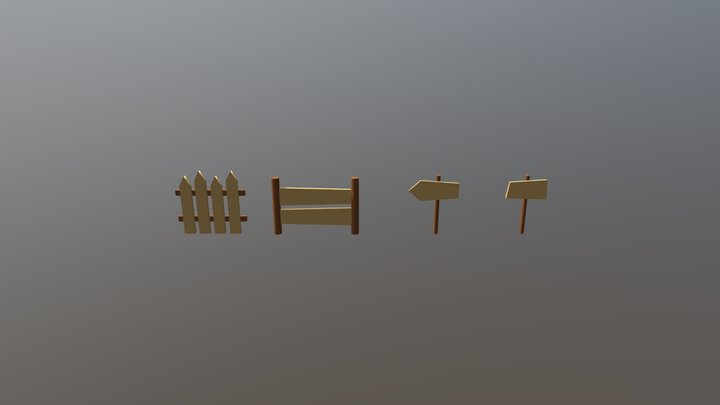 Basic Fences 3D Model