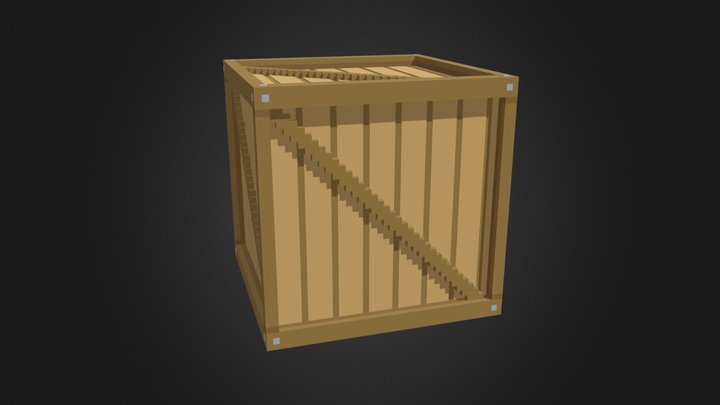 Voxel Crate 3D Model