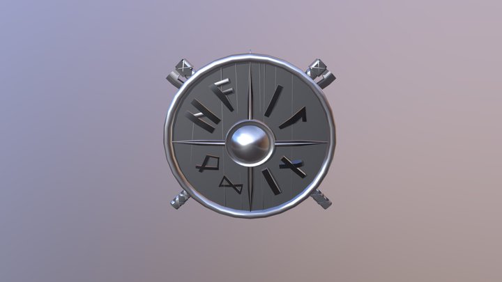 Viking Shield Necklace 3D Model