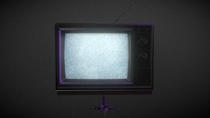 Tv Woman Head 3D Model
