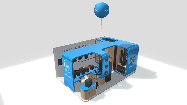 Alphacool Computex 2024 Booth Design 3D Model