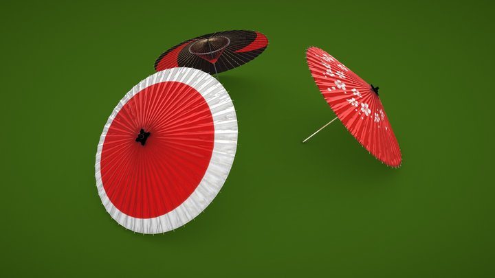 -和傘- Japanese umbrella 3D Model