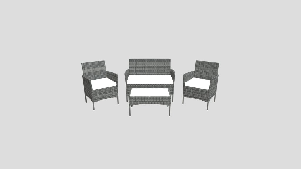 Grey Rattan Outdoor Set