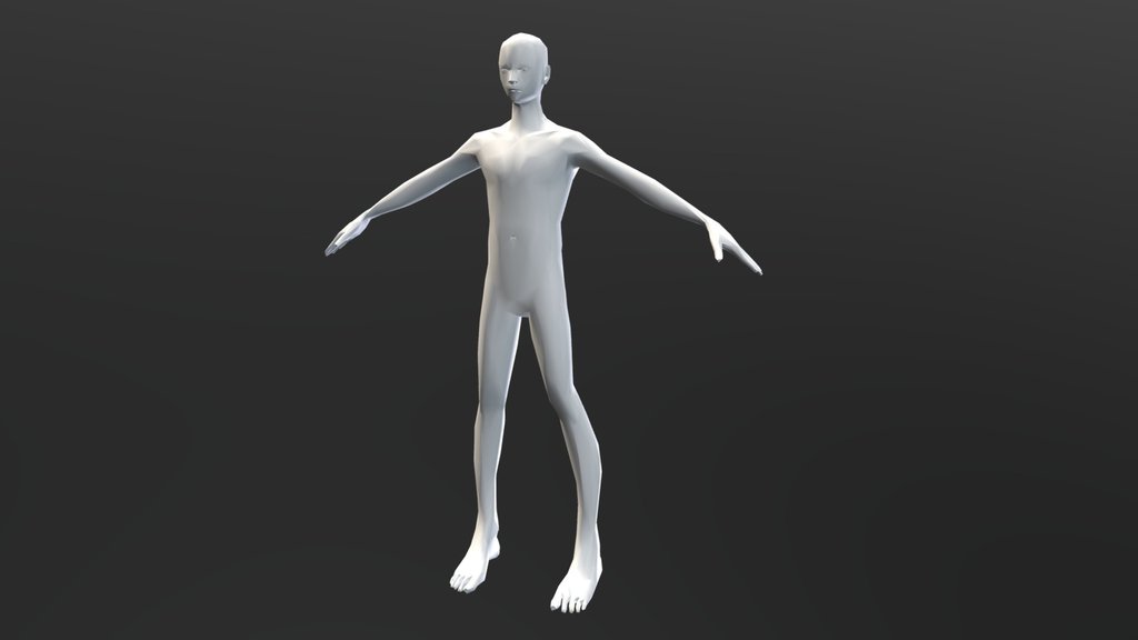 Low Poly Male Base - Slender