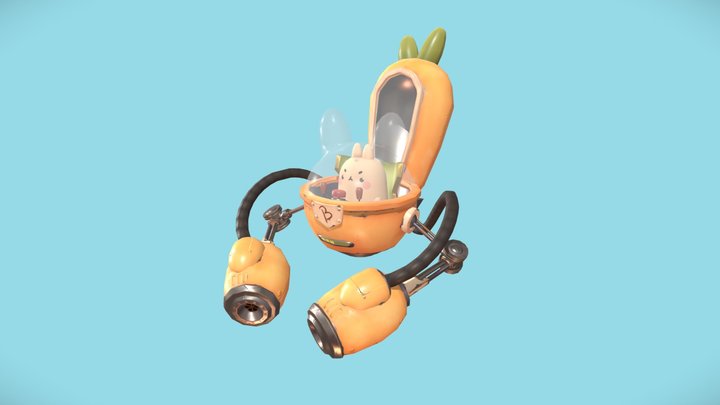 DAE GameArt 2 robuddy - The Carrot Snatcher 3D Model