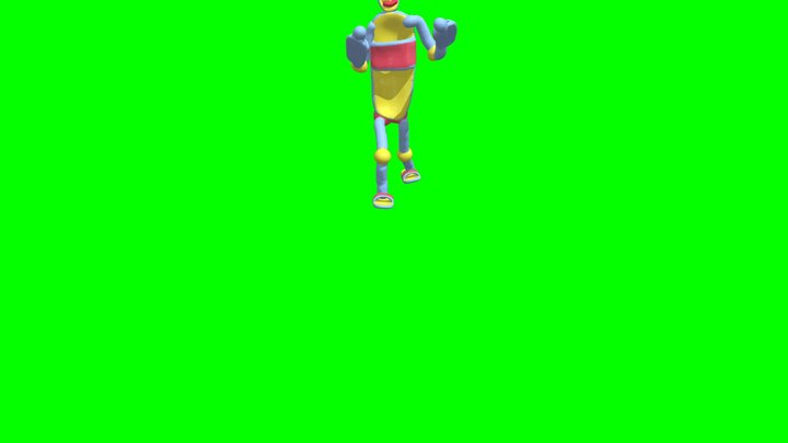 Xinelitos mostrando seus movimentos 3D Model