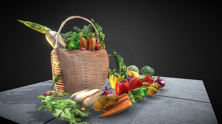 Vegetables market 3D Model