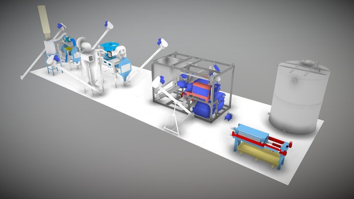 Линия маслопрессования Agro-Oil-15-2 3D Model