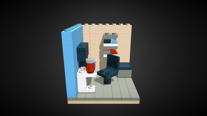 Lego Gaming Room Set 3D Model