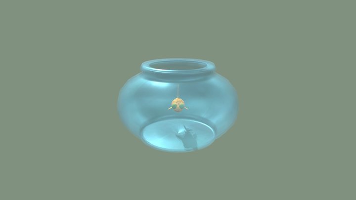Textured Fishbowl 3D Model
