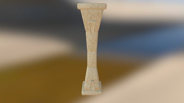 Stone Pillar Mud 01 3D Model