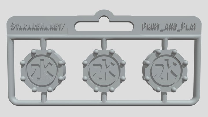 SET_13_AQUA_COIN_BLUE – Free 3D Model STL