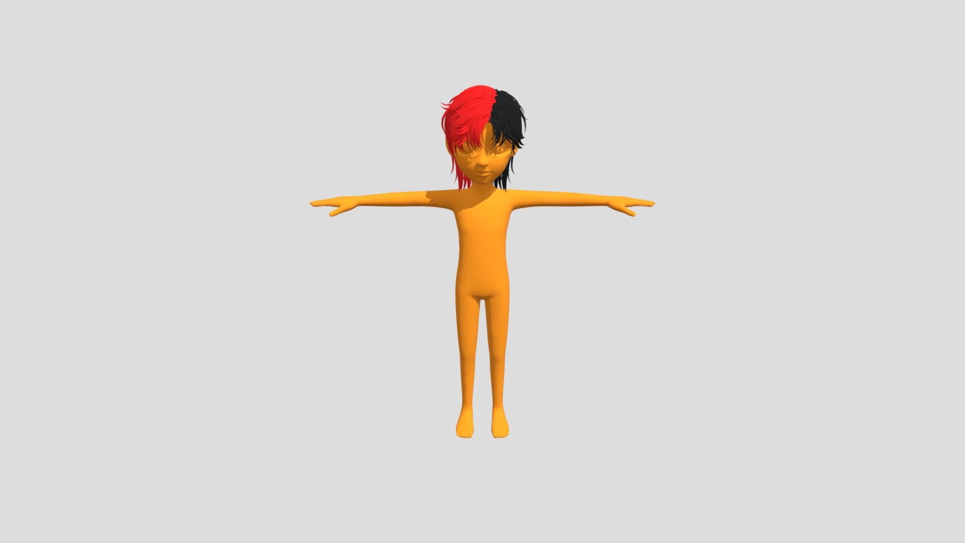 Hair FBX file prefab zepeto template 3D Item 005 - Download Free 3D ...