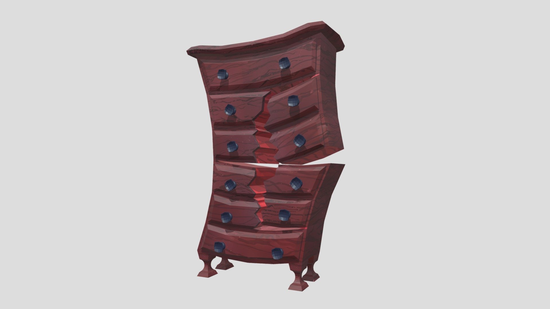 Broken cartoon drawers (textured) - Download Free 3D model by Gilles_in ...