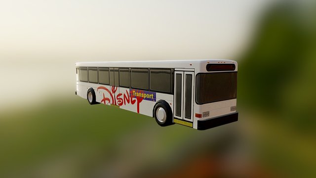 Walt Disney World Bus 3D Model