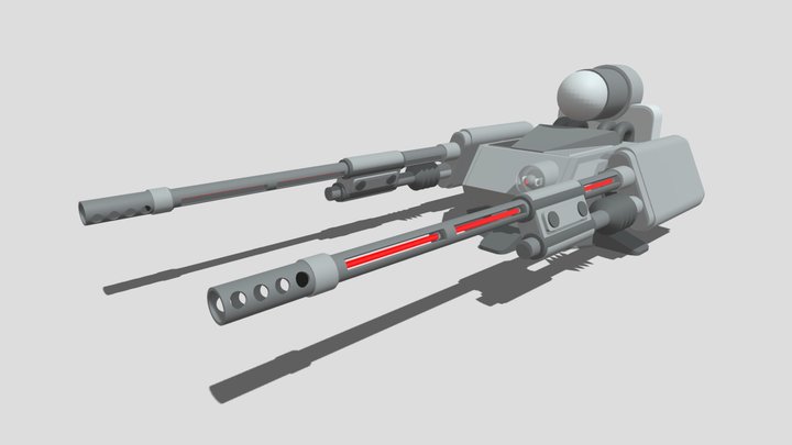 Sci-Fi Turret 3D Model
