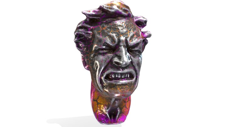 Neon mask - Violent effort sculpt 3D Model