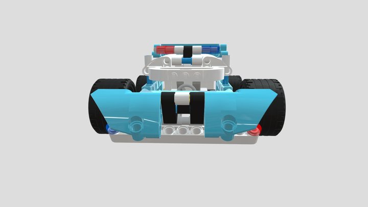 technic police pursuit car 3D Model