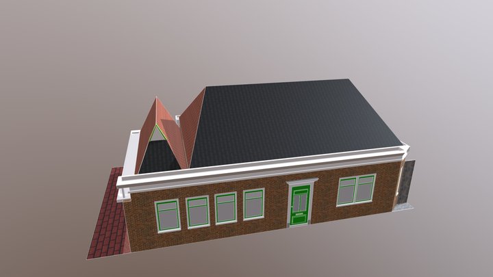 oud huis in de langestraat 3D Model