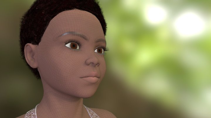 Female character basemesh 3D Model