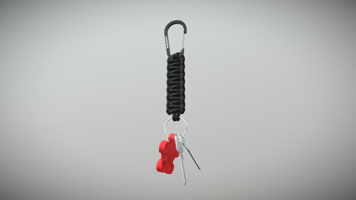 Carabiner Keychain 3D Model