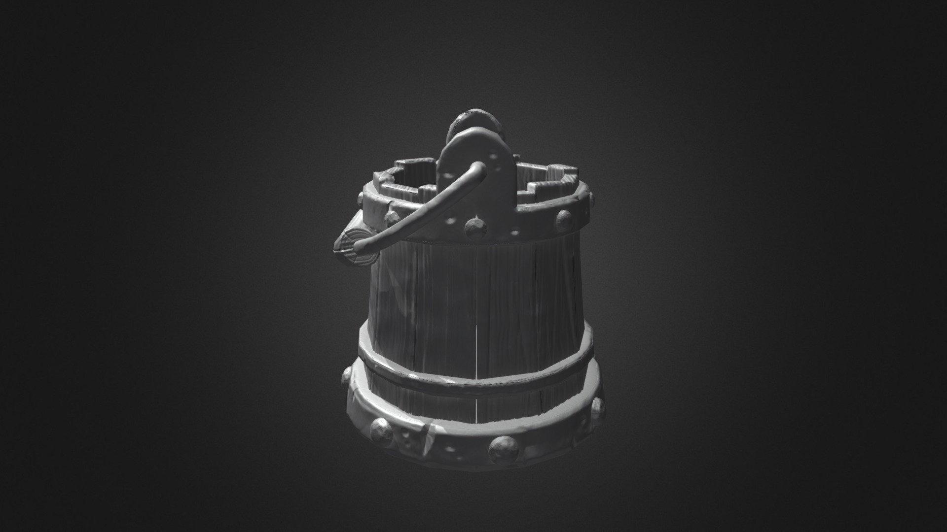 wooden_bucket-lowpoly