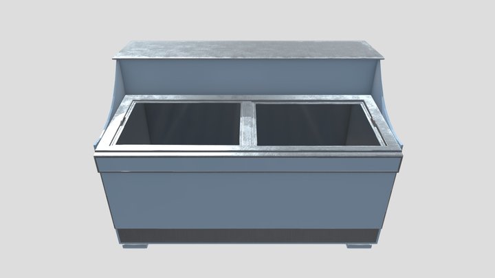 Modern Chest Freezer 3D Model
