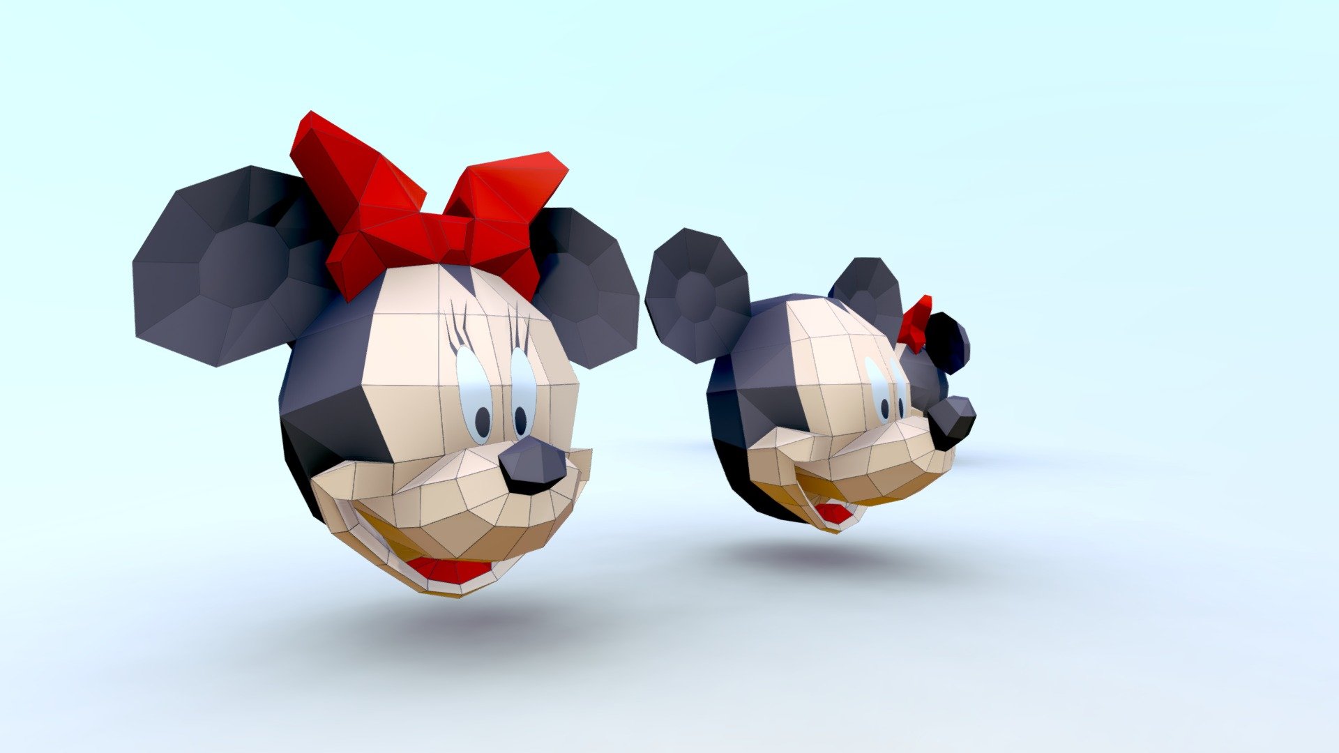 3D model Embroidered Patch Mickey Mouse VR / AR / low-poly