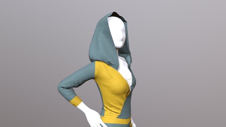 Clothes Shorts + Hoodie Posing 3D Model